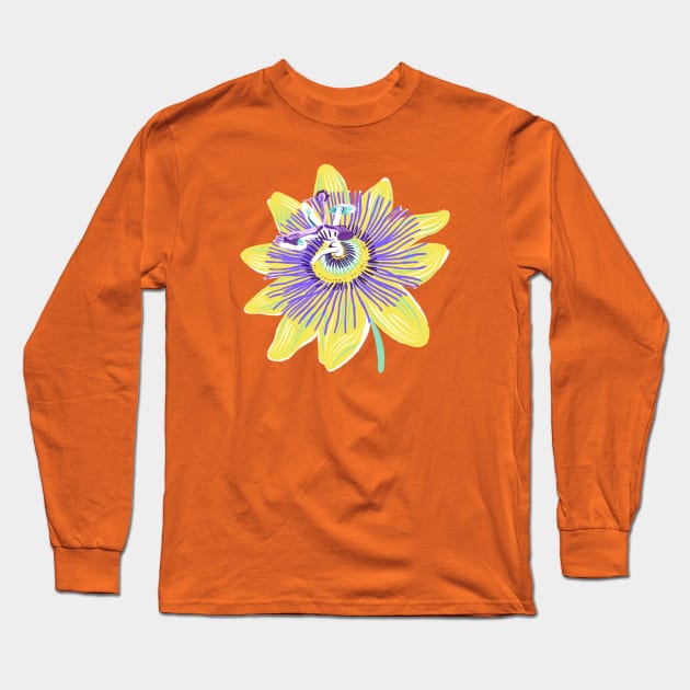 Passion flower (1) Long Sleeve T-Shirt by JordanKay